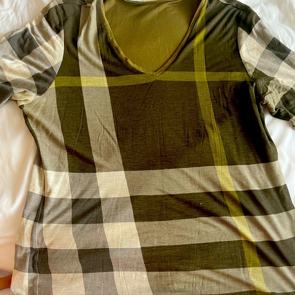 Burberry Tops - Women green Burberry shirt double side